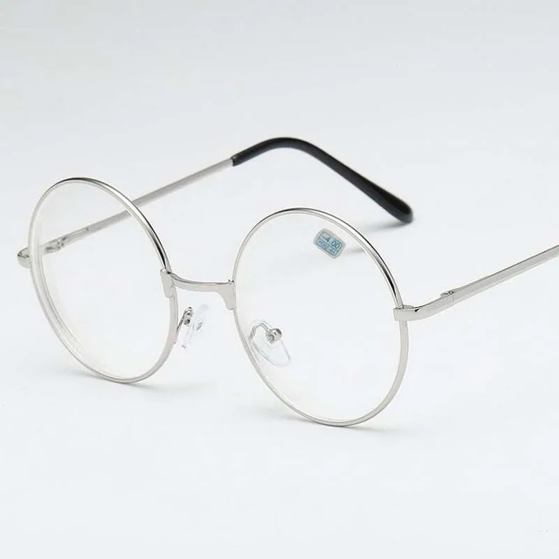 Round Glasses Woman Men Glasses Retro Myopia Optical Metal Frames 1.56 index lens Prescription Eyeglasses -1.0 -1.5 -2.0 to -6.0 2