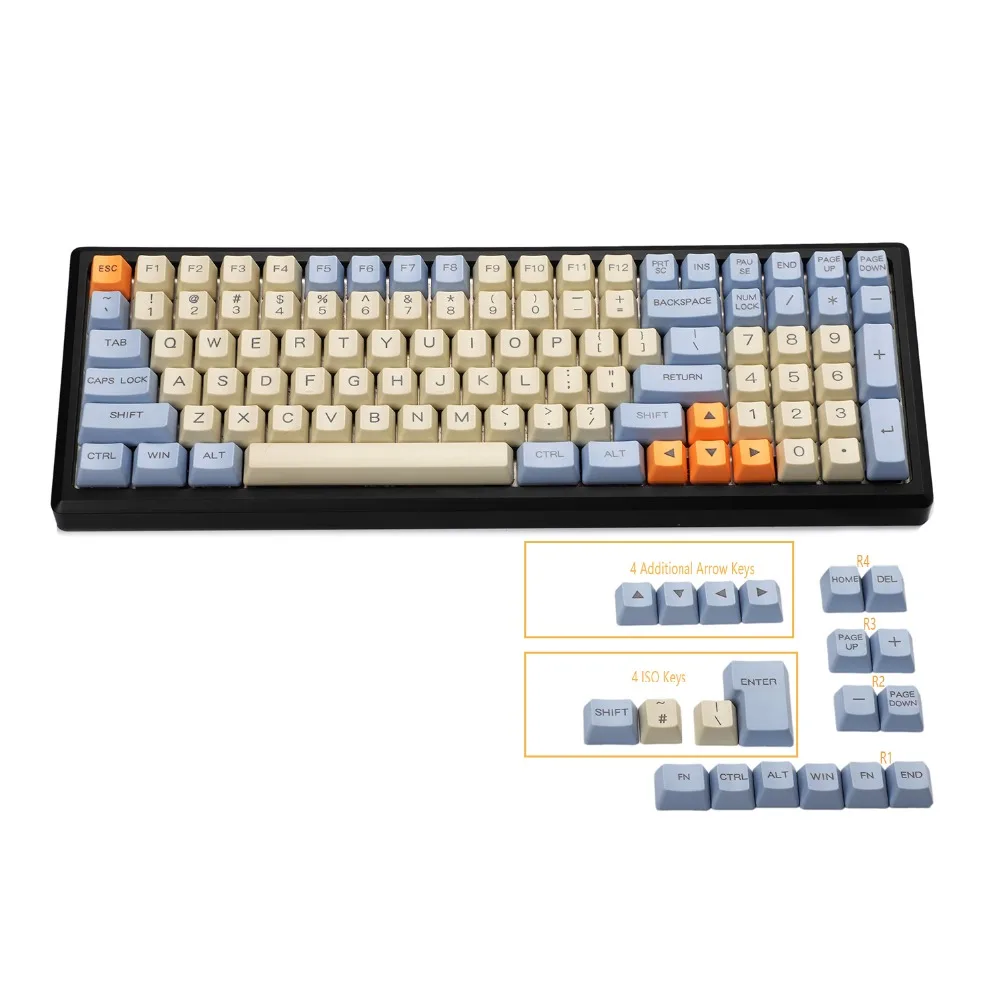 YMDK 96 84 лазерная гравировка ANSI ISO OEM профиль толстый PBT Keycap для MX механическая клавиатура YMD96 RS96 YMD75 KBD75 FC980M