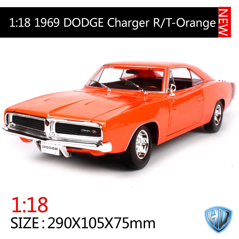 Maisto 1:18 1969 dodge зарядное устройство rt черный оранжевый автомобиль литья под давлением форма 290*105*75 модель автомобиля роскошный автомобиль Коллекционирование для мужчин 31387