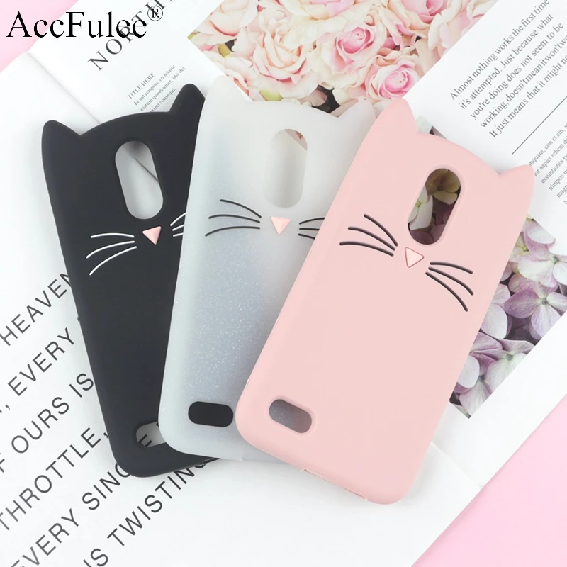 

3D Cartoon Glitter Cat Silicone Phone Case for LG K4 2017 X230 X230YK X230F M160 /Phoenix 3 /Fortune Ears Bearded Cat Soft Cover