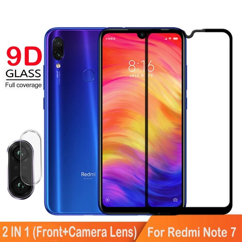 9D полное покрытие стекло для Xiaomi Redmi note7 7pro Закаленное протектор экрана на xiomi 7