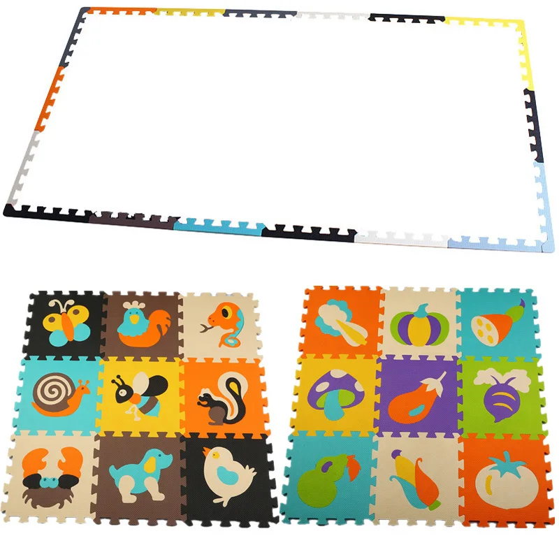 Hot Sale 30*30cm 18 pcs Baby Foam Puzzle Mats EVA Baby Play Floor Mats EVA Foam Mat For Infant Kids Jigsaw Game Pad Indoor mat - Цвет: P010005