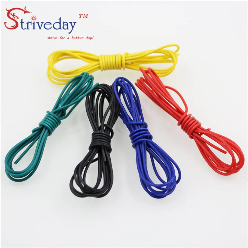 

5m/lot 16.4ft UL 1007 24awg Stranded Wire Electrical line PCB Cable Line Airline Tinned Copper Copper Wire DIY