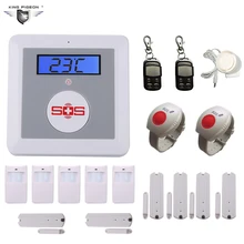 Домашняя охранная сигнализация с ЖК-экраном, Температурная сигнализация для пожилых людей, кнопка SOS, охранная сигнализация K3E, DHL