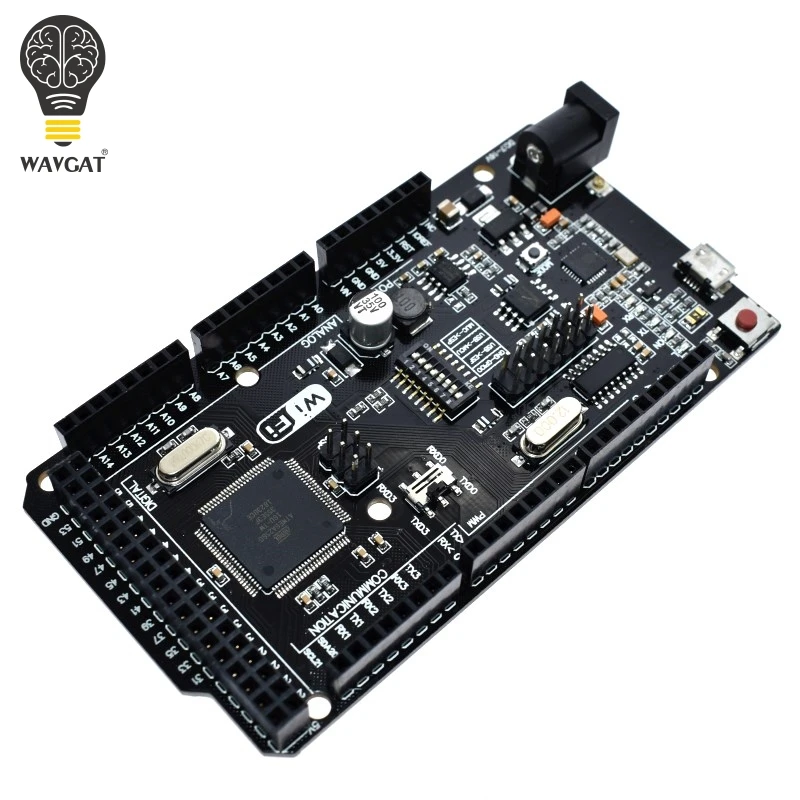 WAVGAT Mega2560+ Wi-Fi, R3 ATmega2560+ ESP8266 32Мб оперативной памяти, USB-TTL CH340G. Совместимость для Arduino Mega NodeMCU для WeMos ESP8266