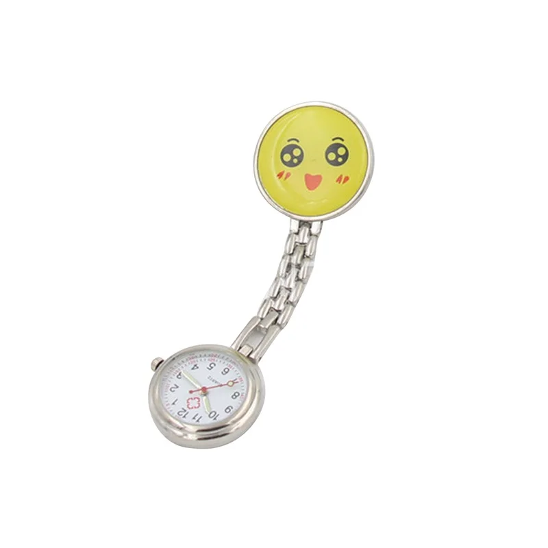 Nurse Fob Watch with Big Eyes Face Medical Nursing Pendant Hanging Red