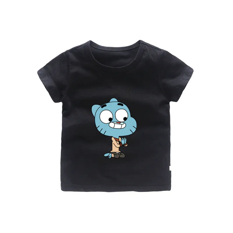 Новая забавная Футболка с принтом «Удивительный мир Gumball 013 Kingdom» Детская летняя Милая одежда топы для мальчиков и девочек, футболка 0,5 - Цвет: A8
