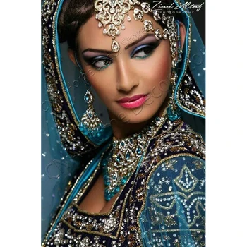 

DIY 5D Diamond Painting Beautiful Indian Lady Diamond Mosaic Icon Full Drill Rhinestones Embroidery RA0650