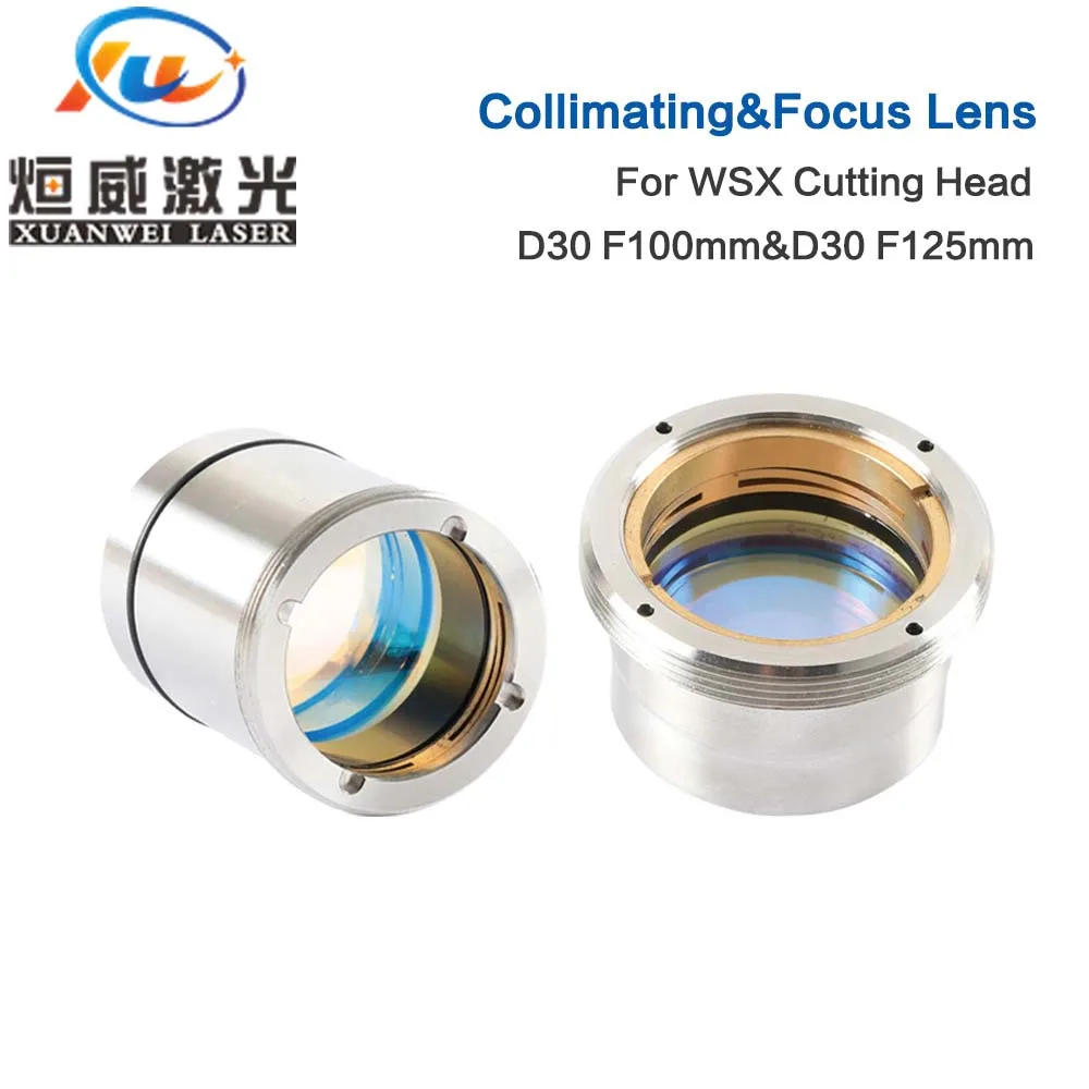 

Fiber Laser Focus Collimating Lens D30 F100 F125mm with Lens Holder for WSX Laser Cutting Head KC13 KC15 NC30