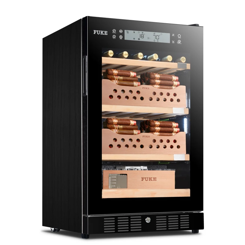 FUKE шкаф для сигар humidor роскошный светодиодный светильник винный кулер вина FK