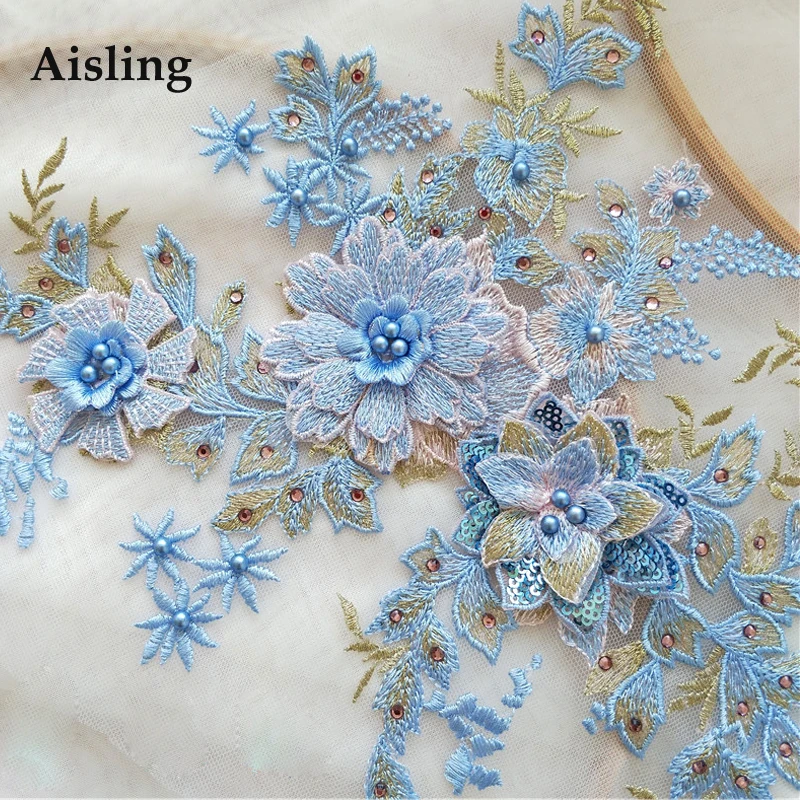 beaded flower applique