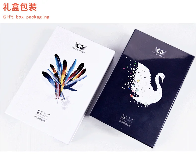 Лебедь ангел стекло Dip Ручка, роскошная ручка для письма, ручка подарок, подарок на день рождения