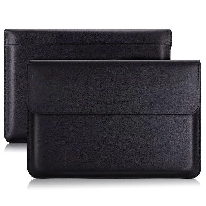 Чехол-сумка, защитный чехол для ноутбука из искусственной кожи, чехол для ноутбука с поверхностью/Surface Book 2 13,", со встроенным отделением для карт - Цвет: 15Inch-Black