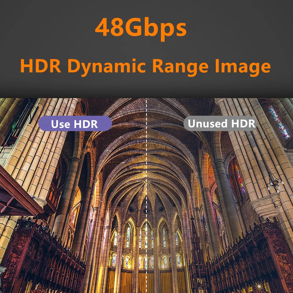 Кабель HDMI 8K 2 1 версия 120 Гц 48 Гбит/с штекер HD адаптер кабель для HDR проектора ТВ