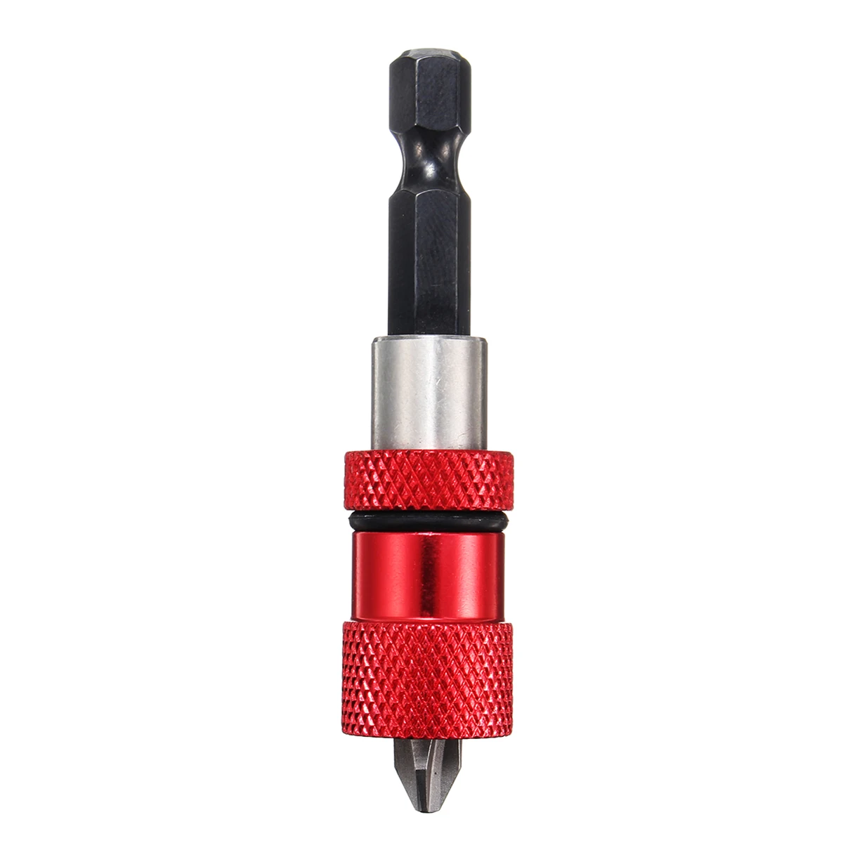 Хвостовик Ферромагнетик гипсокартон держатель бит головка для дрели инструмент 1/" хвостовик набор электрических отверток сверла - Цвет: Красный