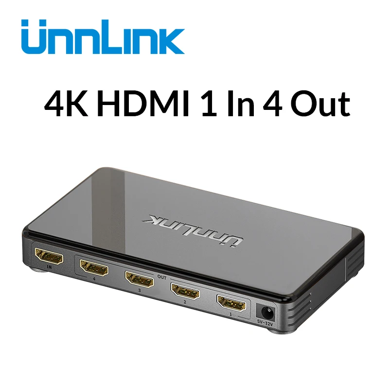 Unnlink مقسم الوصلات البينية متعددة الوسائط وعالية الوضوح (HDMI) 1X4 UHD4K @ 30Hz FHD1080P60 HD mi 1 في 4 خارج ل التلفزيون الذكية مراقب العارض mi box3 ps4 xbox one الكمبيوت... Unnlink مقسم الوصلات البينية متعددة الوسائط وعالية الوضوح (HDMI) 1X4 UHD4K @ 30Hz FHD1080P60 HD mi 1 في 4 خارج ل التلفزيون الذكية مراقب العارض mi box3 ps4 xbox one الكمبيوت...