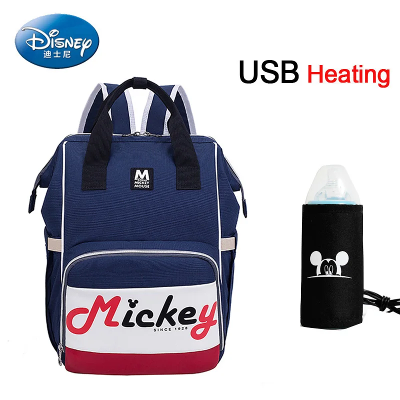 Натуральная disney USB Отопление Мумия сумка для подгузников подгузник рюкзак большой емкости путешествия Микки Минни рюкзак сумка - Цвет: Style 30