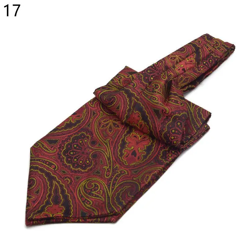 Men's  cravat suit silk scarf business collar wide tie retro pattern shirt scarf wedding party accessories