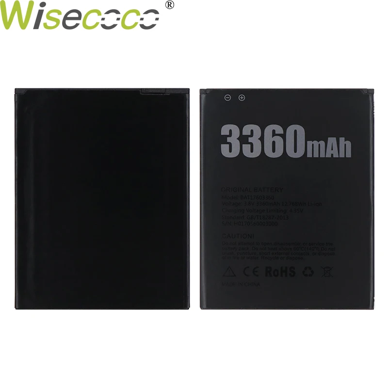 WISECOCO 2019 новый оригинальный 3360 mAh BAT17603360 Батарея Для DOOGEE X10 смарт мобильный телефон