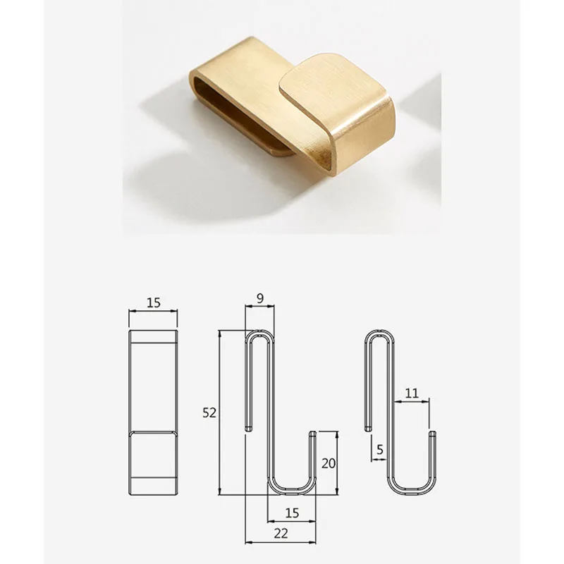 S brass hook