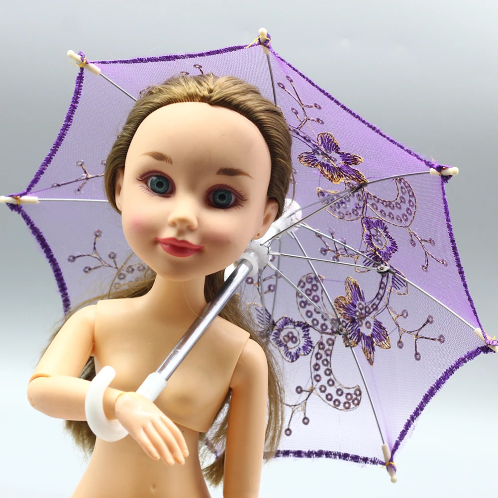 NEW Lace Umbrella Doll Accessories Handmade Doll's Embroidered Umbrella For 1/3 1/4 1/6 BJD Dolls Toy Accessories