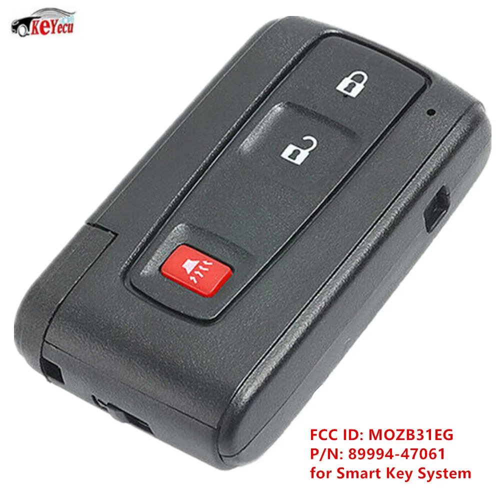 

KEYECU New Replacement Smart Remote Car Key Fob 3 Button for Toyota Prius 2004-2009 - MOZB31EG 89994-47061