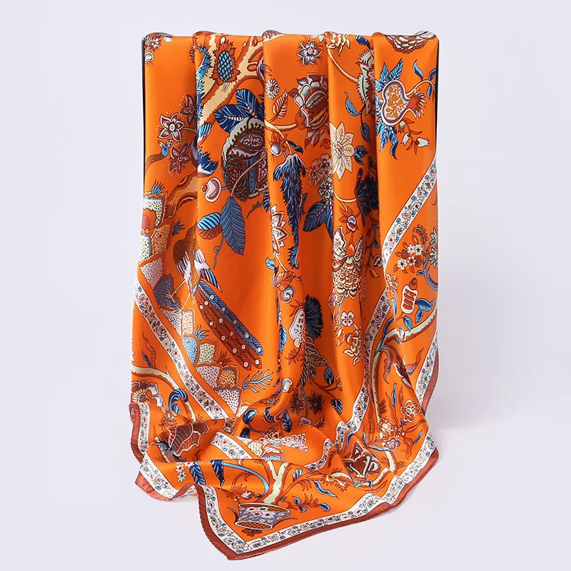 HA101 новые модные ветрозащитные 100% шелк Scarves110CM осень-зима женский шарф платок Для женщин Обертывания