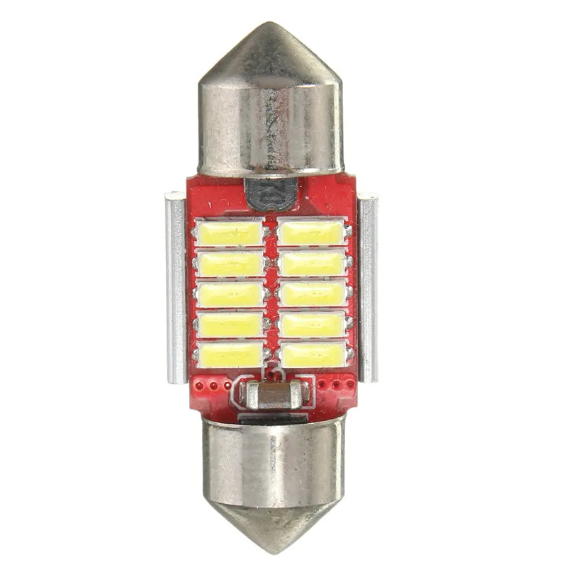 Автомобильная светодиодная гирлянда 31/36/39/41/42 мм 4014 10/12 SMD белая красная синяя