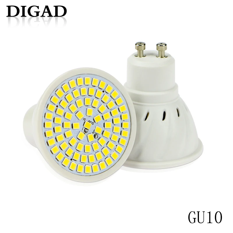 220V GU10 Светодиодный точечный светильник MR16 лампа GU5.3 точечный светильник лампа E27 48 60 80 светодиодный s lampara B22 bombillas светодиодный E14 gu 10 2835 светильник 5 Вт 7 Вт 9 Вт - Испускаемый цвет: G10