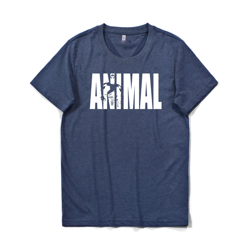 

2019 Hot Selling Animal theme Cotton Men's T-shirt Animal Letter Printed Short Sleeve Camiseta O-neck elastic comfortable tees