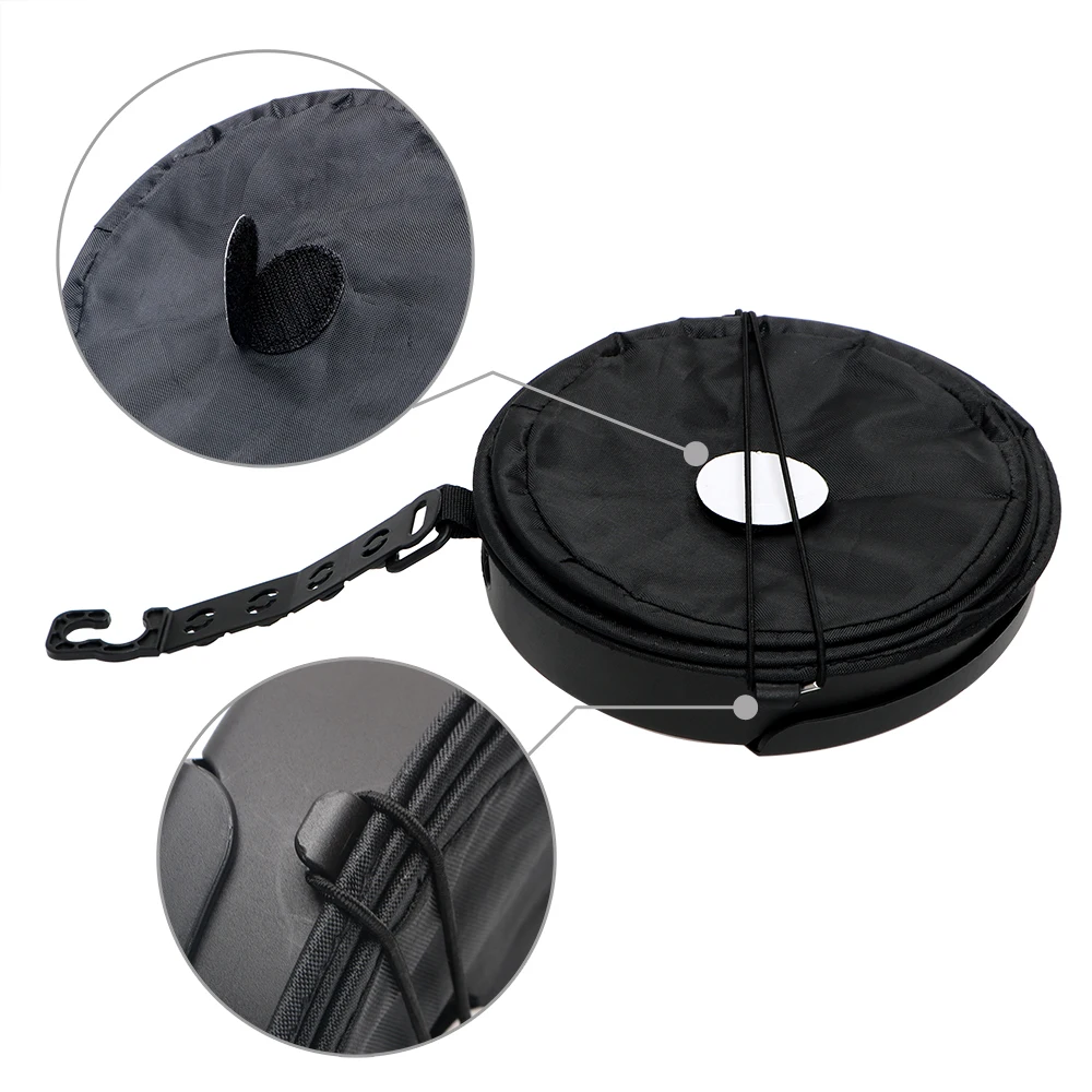 YOSOLO Storage Box Hook Pop-up Dust Rubbish Case Hanging Car Organizer Folding Garbage Bin Car Trash Leak proof Portable Bags