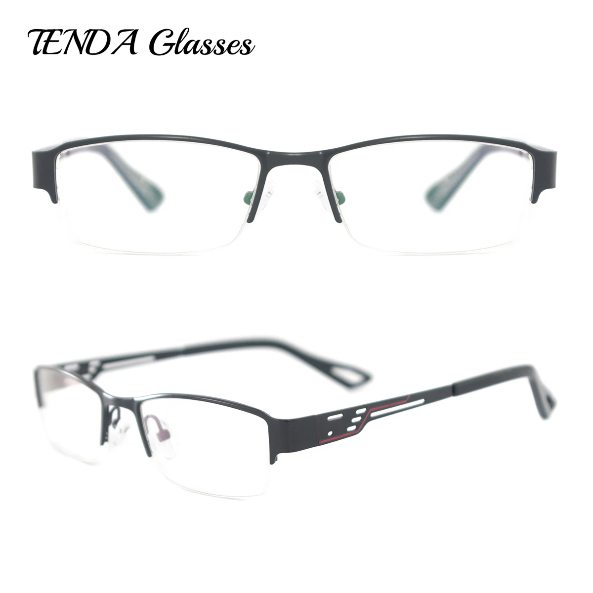 Business Classic Metal Spectacles Half Rim Men Eyewear Optical Frame