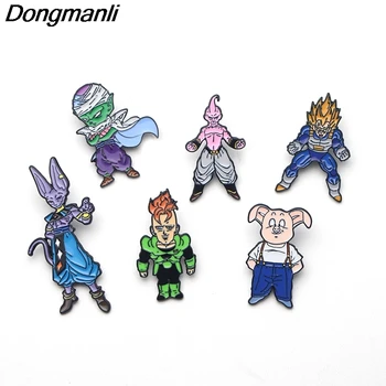 

P3206 Wholesale 20pcs/lot Dragon Ball Z Metal Enamel Pin Brooches Cartoon Creative Metal Brooch Cool Pins Hat Badge Jewelry