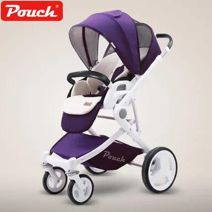 Сумка детская коляска P37High пейзаж детская коляска Kinderwagen sette трон детская складная прогулочная коляска для новорожденного - Цвет: Purple