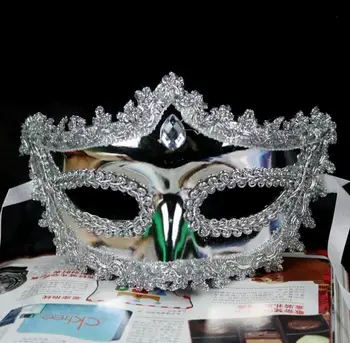 

50 pieces of Halloween party crown bright half face masquerade dance performance mask