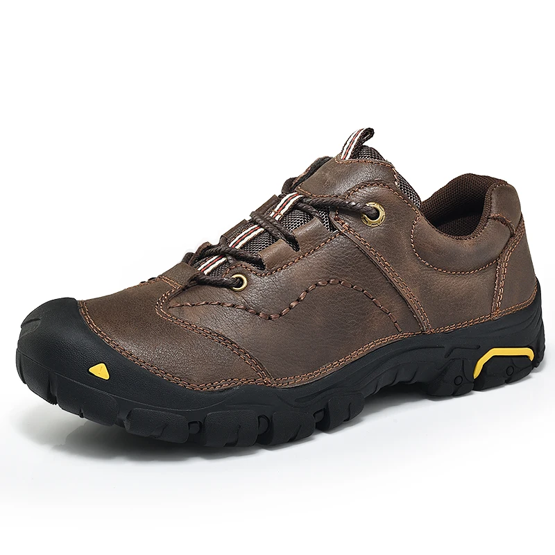 Homass Genuine Leather Hiking Boots Anti-skid Sneakers for Men Outdoor Mens Hiking Shoes Waterproof Trekking Trainer Shoes Homass Genuine Leather Hiking Boots Anti-skid Sneakers for Men Outdoor Mens Hiking Shoes Waterproof Trekking Trainer Shoes