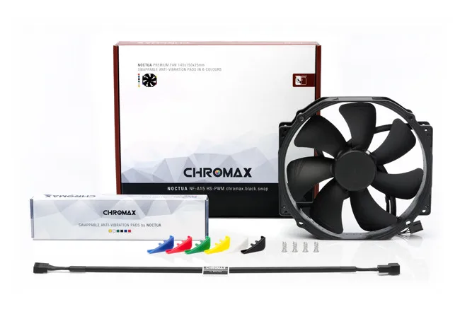 Noctua NF-A15 HS-PWM chromax. black. Сменный вентилятор охлаждения компьютера/чехол для компьютера/Вентилятор охлаждения/вентилятор кулера/Вентилятор радиатора/компьютер