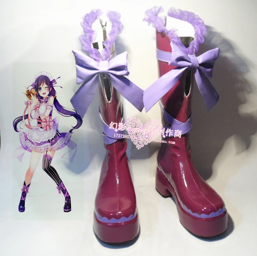 lovelive! Nozomi Tojo Cosplay Shoes Boots Custom-Made 623 | Тематическая одежда и униформа