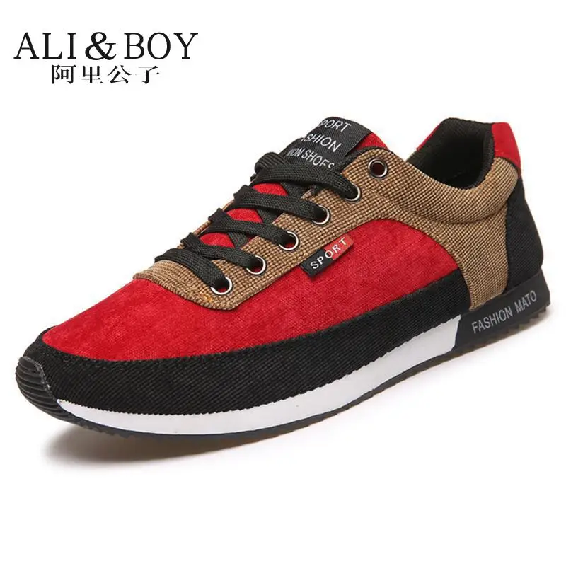 

Red Shoes Men Suede Causal Shoes Men Sport Fashion Man Casual Breathable Jogging Walking Mens Trainers Chaussures Hombre