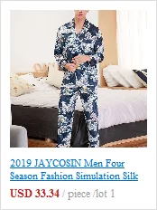2019 Womail Для мужчин Модная Всесезонная моделирования шелковые пижамы сексуальное женское белье плюс Размеры с длинными рукавами однотонная