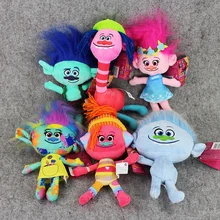 2017 new 6pcs lot Trolls Poppy Branch Creek Cooper Biggie DJ Suki anime stuffed plush toy