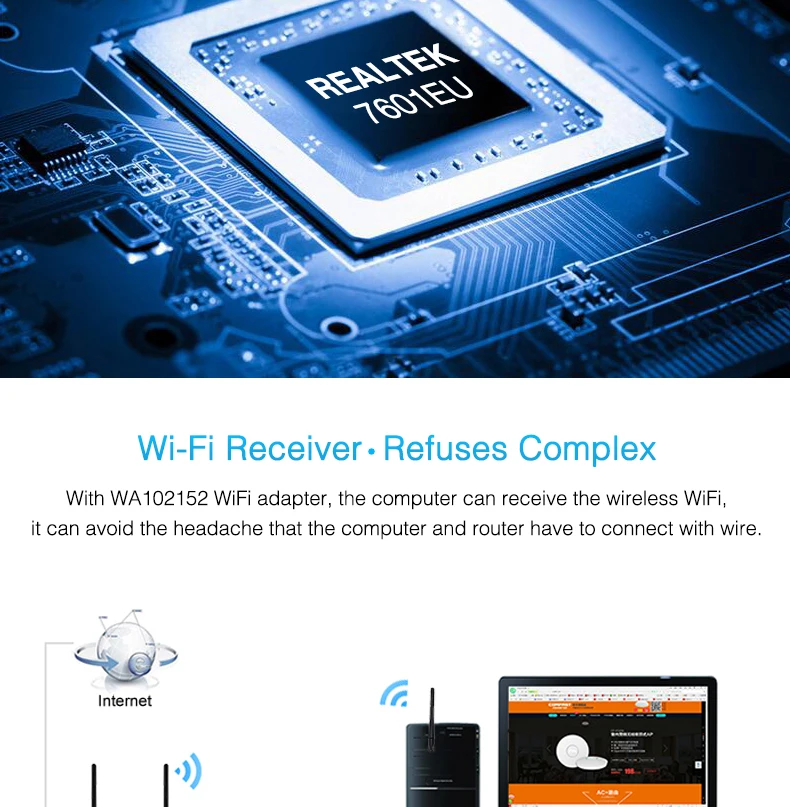 USB Wifi адаптер 150 Мбит/с беспроводная сетевая карта 2,4G мини USB Wifi приемник 2dBi антенна для ПК ноутбука 802,11g/b/n