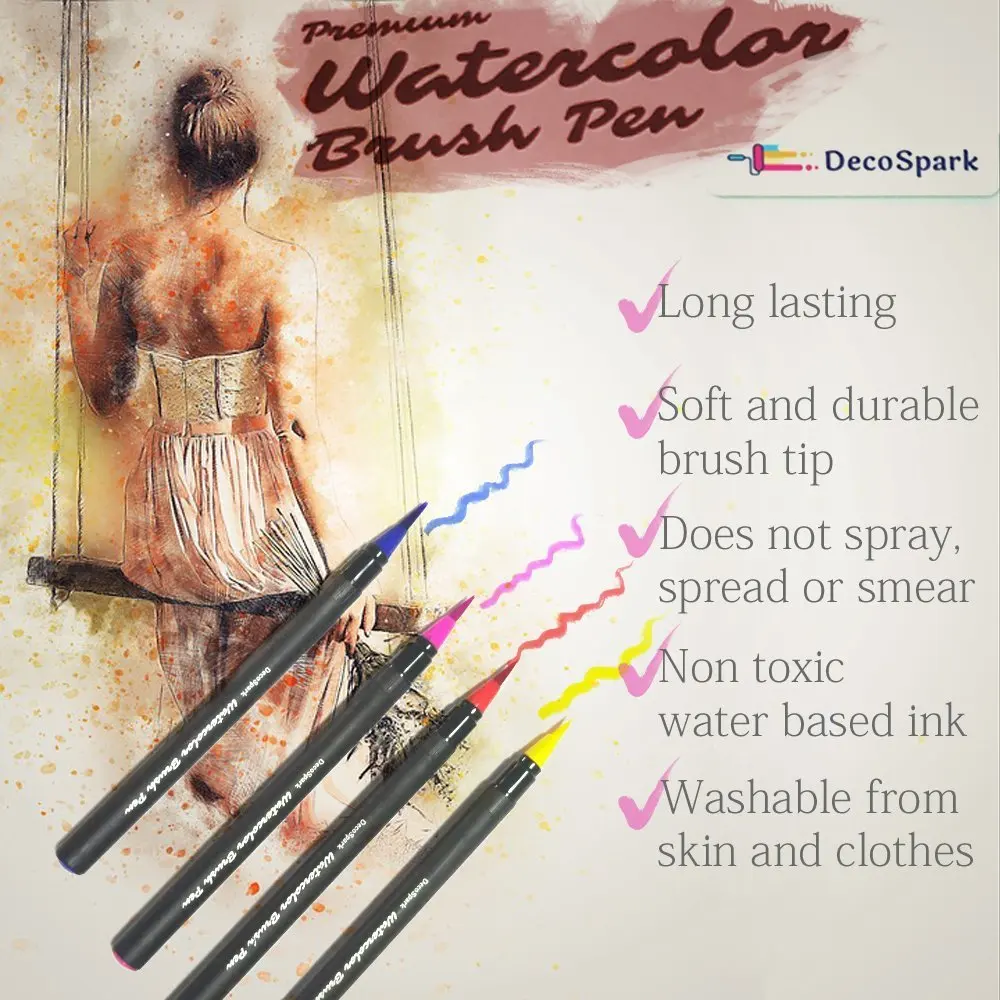 

water color Brush Pen Watercolor Markers painting Books washable Calligraphy pen drawing painting marker