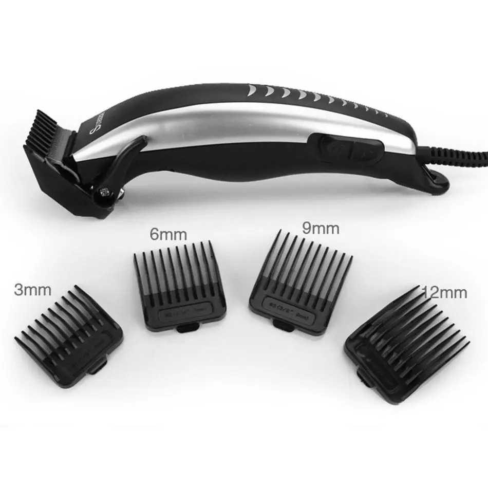 

110-240VProfessional Electric Hair Trimmer Men Kids Hair Trimmer Attachment Combs Barber Home Beard Hair Cutting Clipper Machine