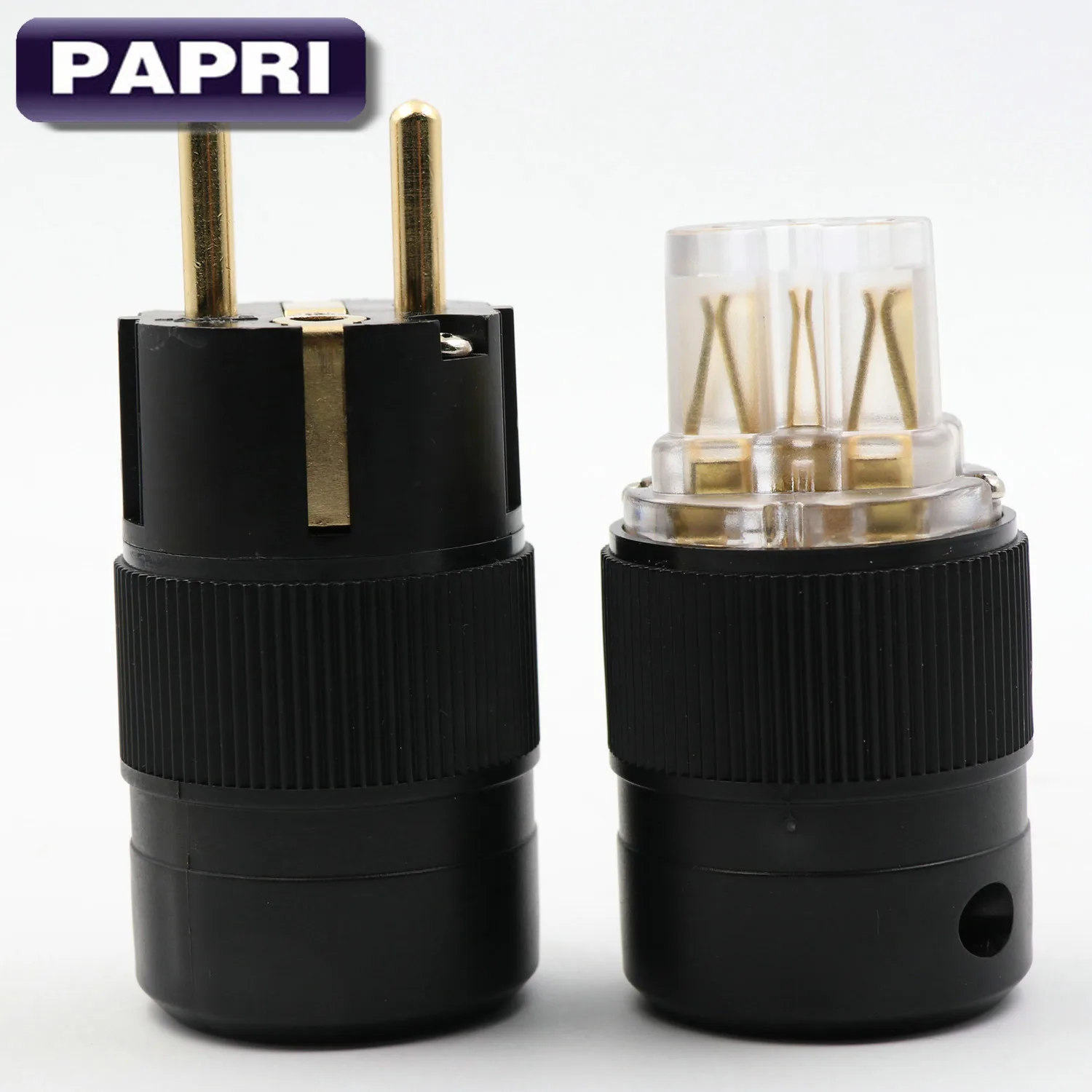 

PAPRI FP-02Eu HiFi EU Schuko Power Plug European Standard Gold Plated Plugs For DIY Electrical Power Cable Connector
