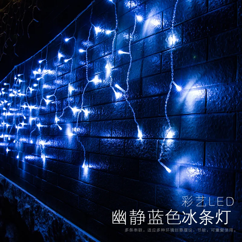 

Christmas Garland LED Curtain Icicle String Light 4.m * 0.6m 120Leds Indoor Drop LED Party Garden Stage Outdoor Decorative Light