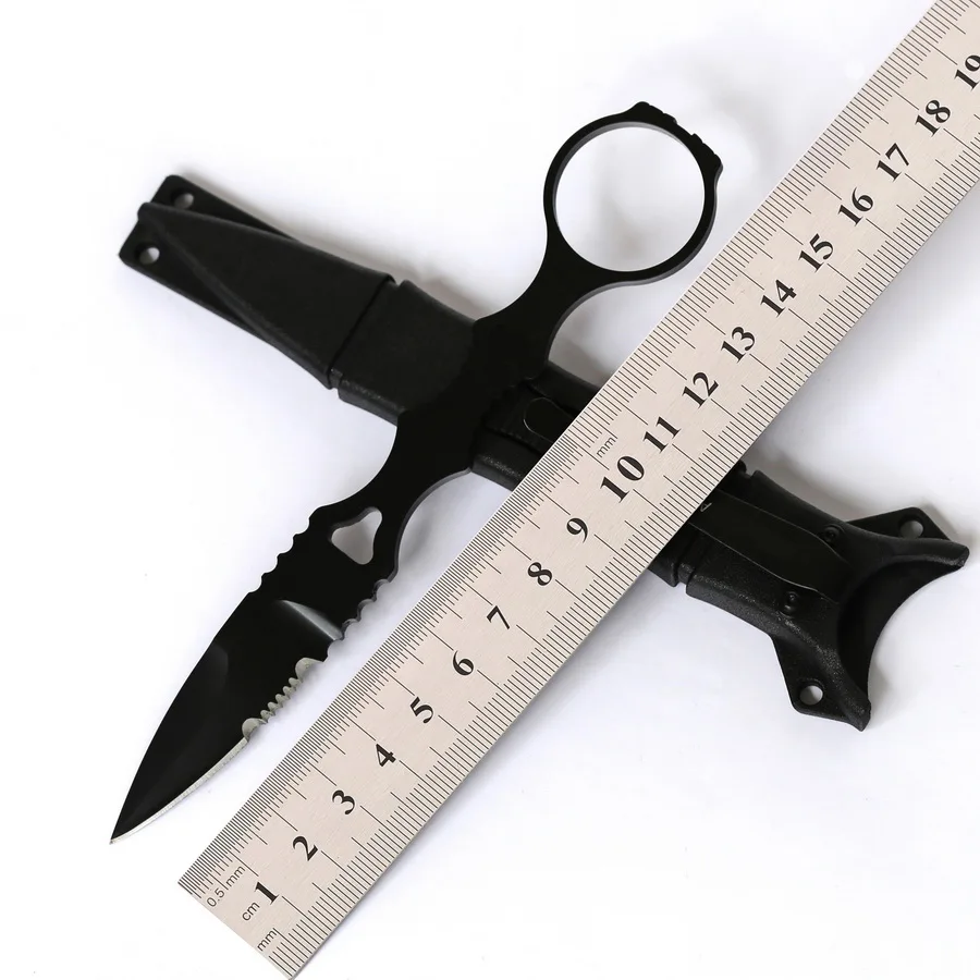 

Karambit Half Tooth Fixed knife D2 Steel Outdoor Hunting Survival Tactical Pocket Butterfly Straight Knives EDC Tools ABS Sheath