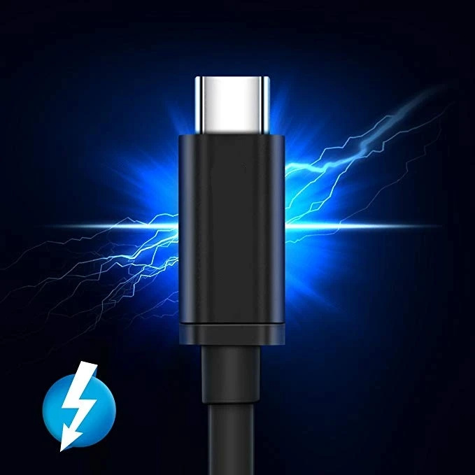 Fanshu Thunderbolt 3 Certified 100W 40Gpbs USB C Cable Adapter Compatible with MacBook Pro ThinkPad Yoga Alienware 17 and More