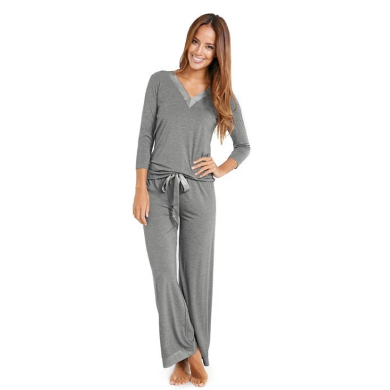 

Aamikast Women Pajama V-neck Full Sleeve Cotton Comfortable H0005