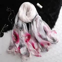 Китай лучшие продавцы летние элегантные женские шёлковый шарф, модный принт Леди шали и обертывания пашмины пляжная повязка для головы